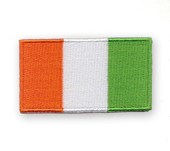 Ivory Coast National Country Flag Iron Sew on Embroidered Patch - Fun Patches
