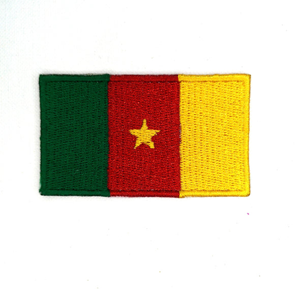 Cameroon National Country Flag Iron Sew on Embroidered Patch - Fun Patches