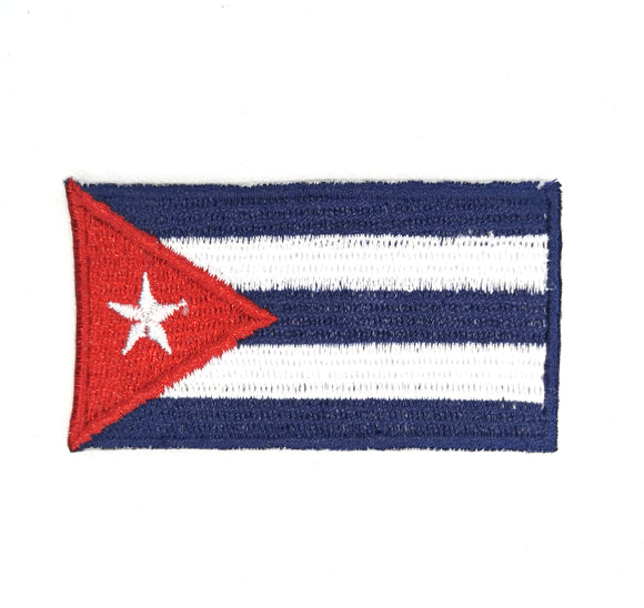 Cuba National Country Flag Iron Sew on Embroidered Patch - Fun Patches