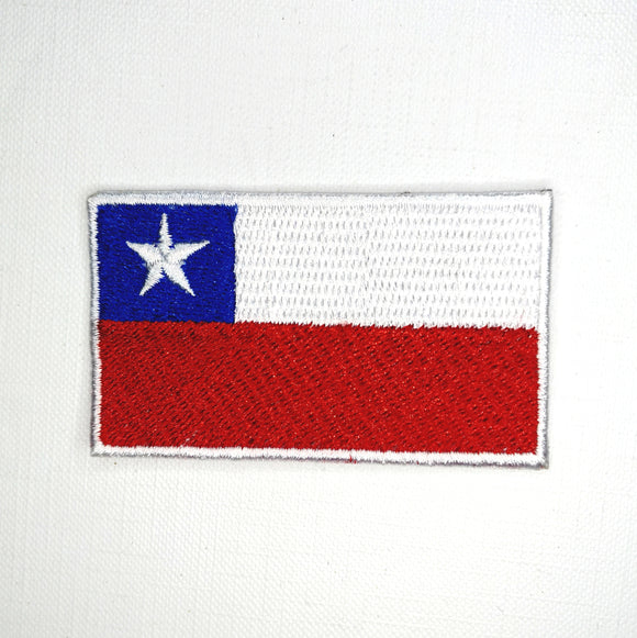 Chile National Country Flag Iron Sew on Embroidered Patch - Fun Patches