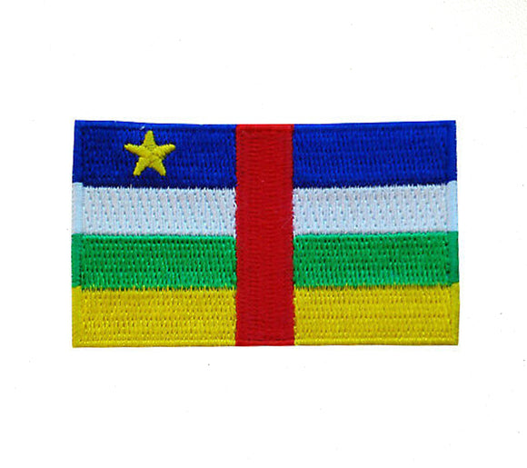Central-African National Country Flag Iron Sew on Embroidered Patch - Fun Patches