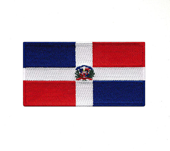 Dominican Republic National Country Flag Iron Sew on Embroidered Patch - Fun Patches
