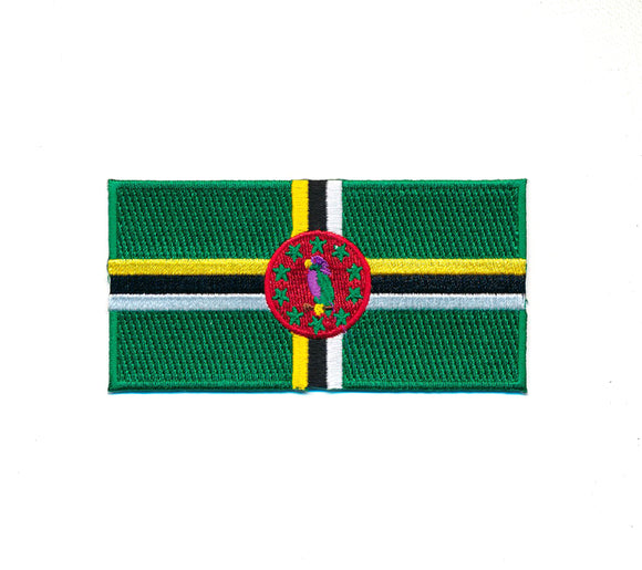 Dominica National Country Flag Iron Sew on Embroidered Patch - Fun Patches