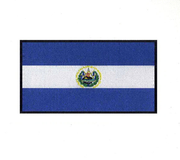 EL Salvador National Country Flag Iron Sew on Embroidered Patch - Fun Patches
