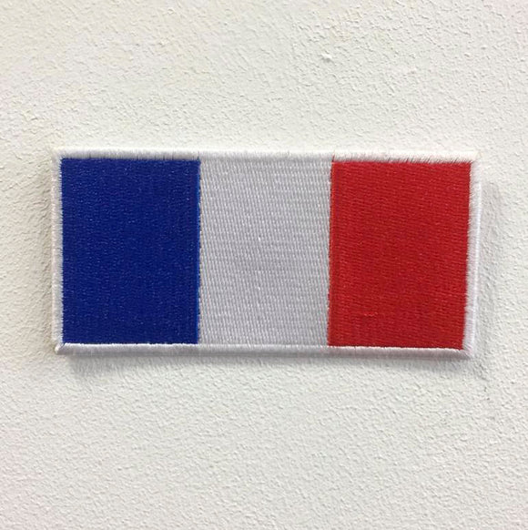 France National Country Flag Iron Sew on Embroidered Patch - Fun Patches