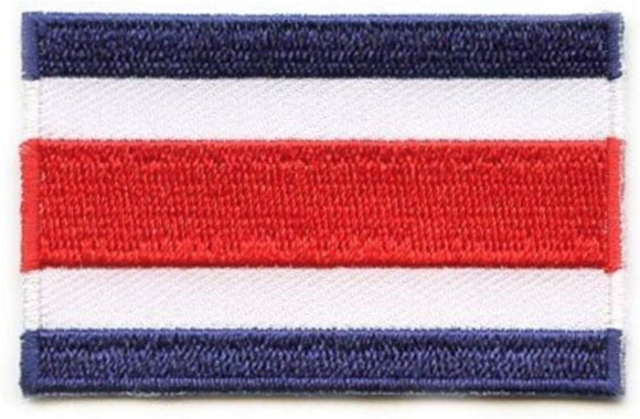 Costa Rica National Country Flag Iron Sew on Embroidered Patch