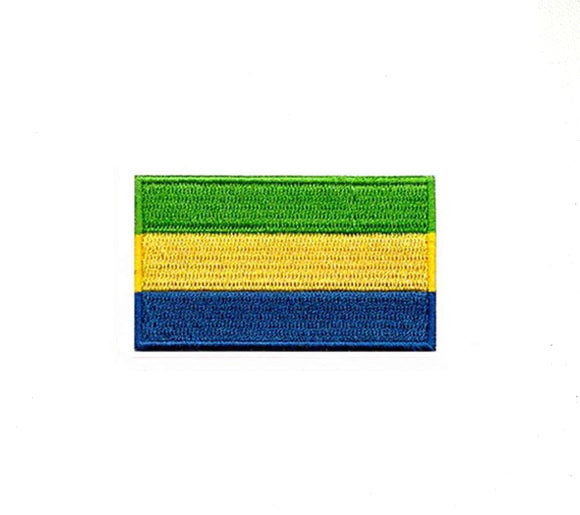 Gabon National Country Flag Iron Sew on Embroidered Patch - Fun Patches