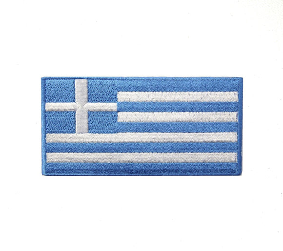 Greece National Country Flag Iron Sew on Embroidered Patch - Fun Patches