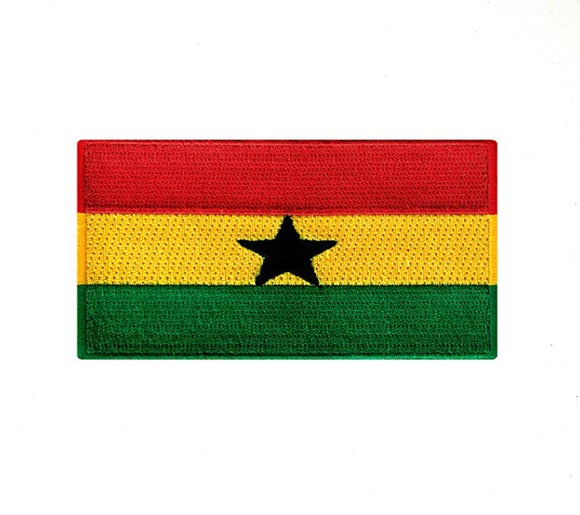 Ghana National Country Flag Iron Sew on Embroidered Patch - Fun Patches