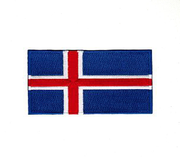 Iceland National Country Flag Iron Sew on Embroidered Patch - Fun Patches