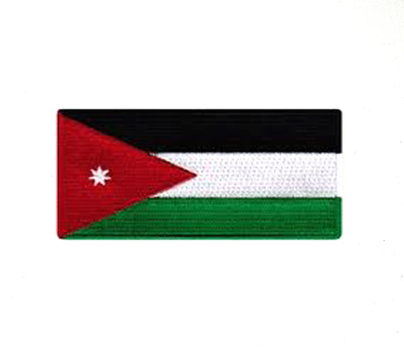 Jordan National Country Flag Iron Sew on Embroidered Patch - Fun Patches
