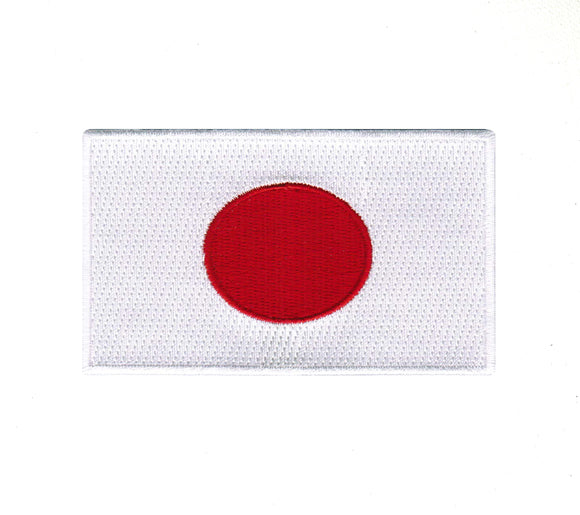 Japan National Country Flag Iron Sew on Embroidered Patch - Fun Patches