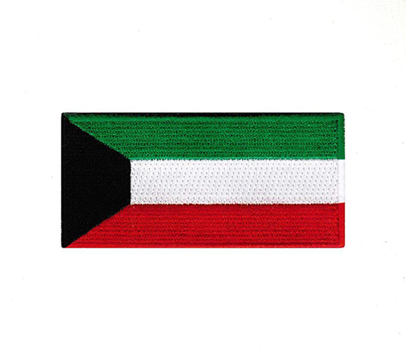Kuwait National Country Flag Iron Sew on Embroidered Patch - Fun Patches