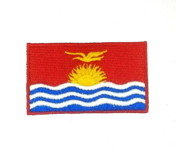 Kiribati National Country Flag Iron Sew on Embroidered Patch - Fun Patches