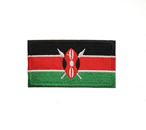 Kenya National Country Flag Iron Sew on Embroidered Patch - Fun Patches