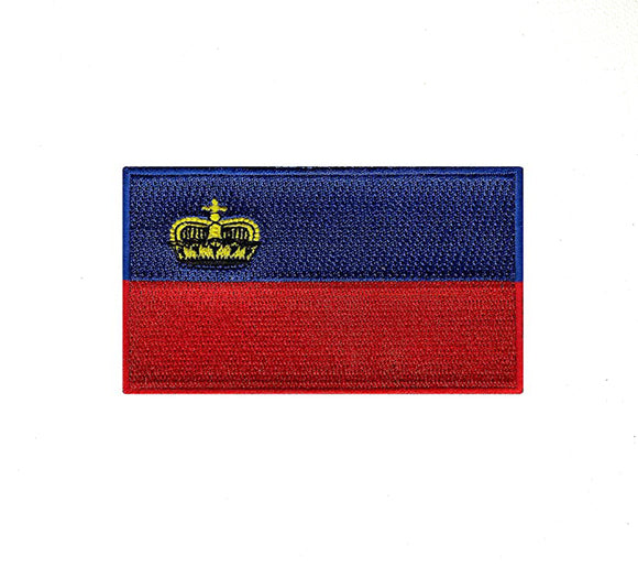 Liechtenstein National Country Flag Iron Sew on Embroidered Patch - Fun Patches