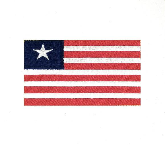 Liberia National Country Flag Iron Sew on Embroidered Patch - Fun Patches