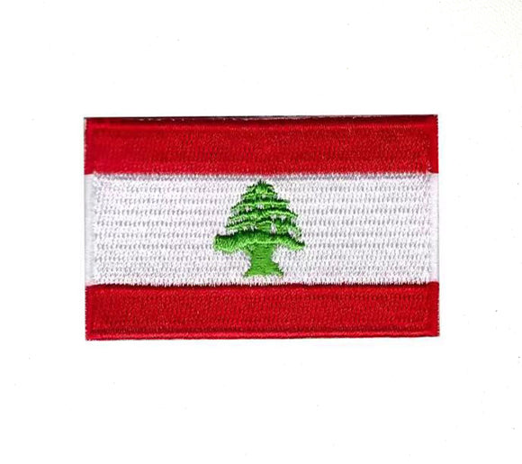Lebanon National Country Flag Iron Sew on Embroidered Patch - Fun Patches