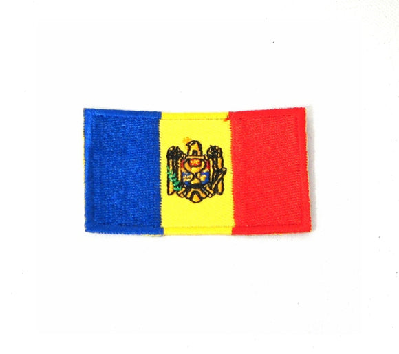 Moldova National Country Flag Iron Sew on Embroidered Patch - Fun Patches