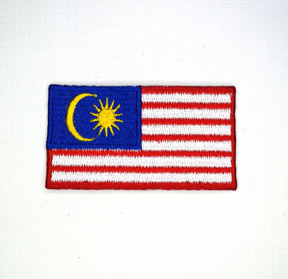 Malaysia National Country Flag Iron Sew on Embroidered Patch - Fun Patches