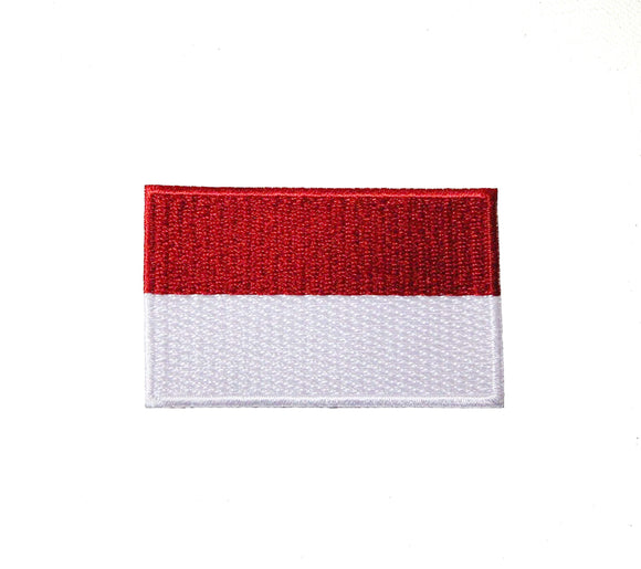 Monaco National Country Flag Iron Sew on Embroidered Patch - Fun Patches