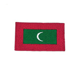 Maldives National Country Flag Iron Sew on Embroidered Patch