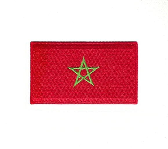 Morocco National Country Flag Iron Sew on Embroidered Patch - Fun Patches