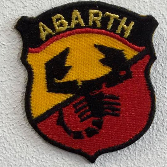 Abarth Sports Cars Art Badge Iron or Sew on Embroidered Patch - Fun Patches