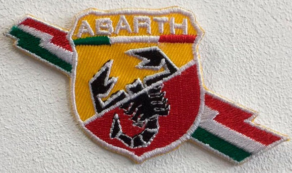 Abarth Racing Cars Italian Art Badge Iron or Sew on Embroidered Patch - Fun Patches