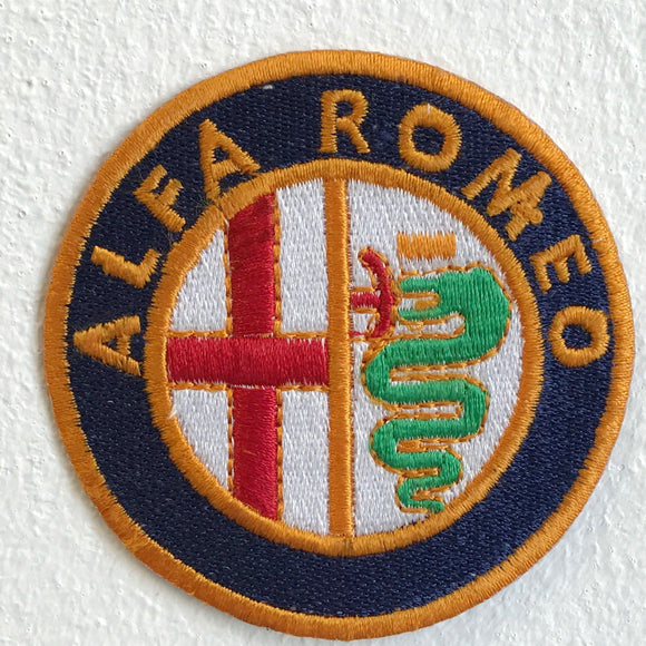 Alfa Romeo Automobiles Motorsports logo Iron Sew on Embroidered Patch - Fun Patches