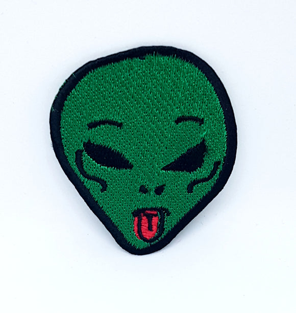 Funny Alien green Iron Sew on Embroidered Patch - Fun Patches