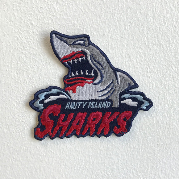 Amity Island Sharks Jaws badge Iron Sew on Embroidered Patch - Fun Patches