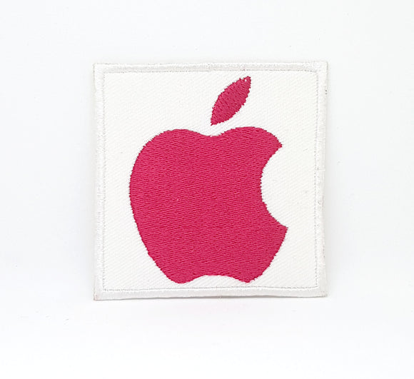 RED APPLE LOGO mobile laptop logo Iron Sew on Embroidered Patch - Fun Patches