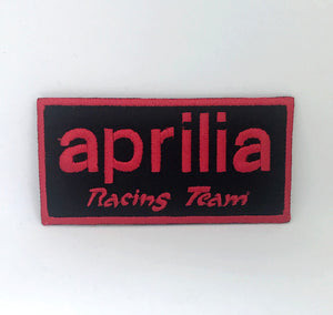 Aprilia Racing Team Title Biker Iron on Sew on Embroidered Patch - Fun Patches