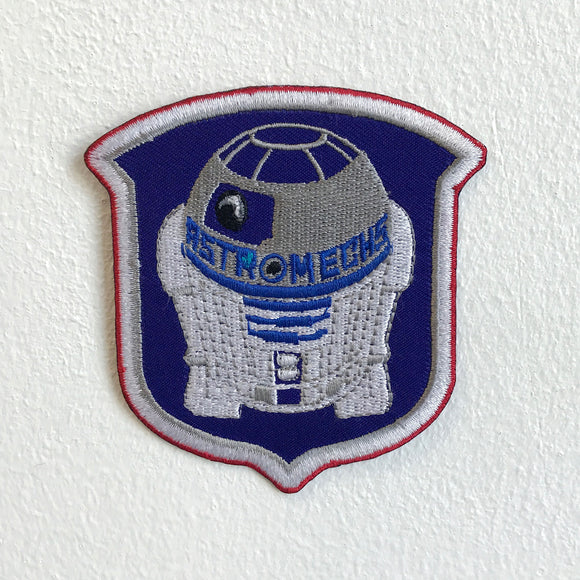 Astromechs Droid Robot Iron or Sew on Embroidered Patch - Fun Patches