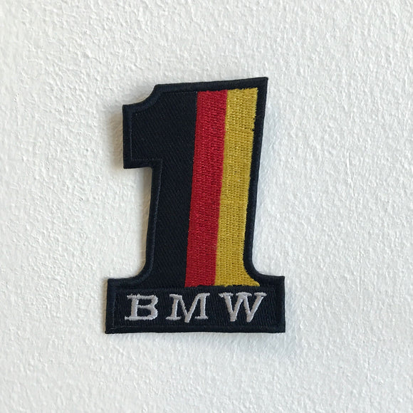 Bmw 1 Germany flag Badge logo Iron Sew on Embroidered Patch - Fun Patches