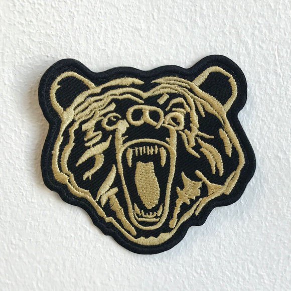 Grizzly brown bear Iron Sew on Embroidered Patch - Fun Patches