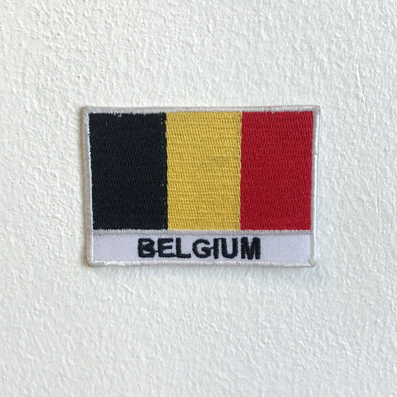 Belgium country flag Iron Sew on Embroidered Patch - Fun Patches