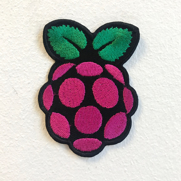 Cute Little Raspberry Iron on Sew on Embroidered Patch - Fun Patches