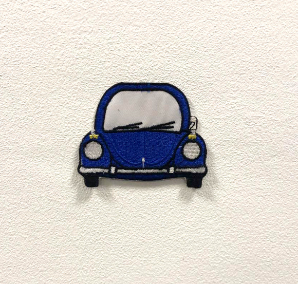 Beetle Car Blue Badge Clothes Iron on Sew on Embroidered Patch appliqué