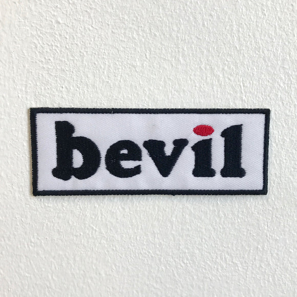 Bevil biker zombie devil badge Iron Sew on Embroidered Patch - Fun Patches