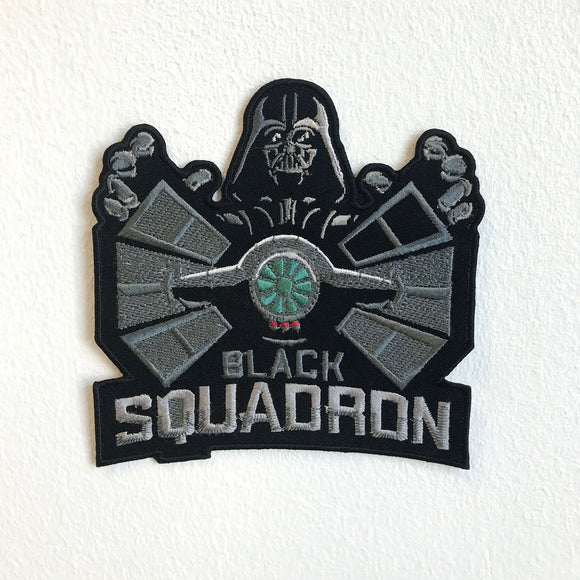 Black Squadron Badge logo Iron Sew on Embroidered Patch - Fun Patches