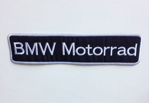 BMW Motorrad Black Car large Badge Iron or sew on Embroidered Patch - Fun Patches