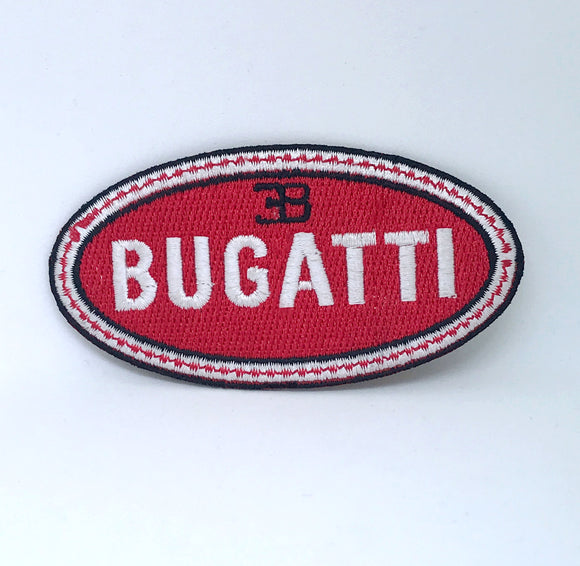 Bugatti MotorSports Car logo Iron on Sew on Embroidered Patch - Fun Patches