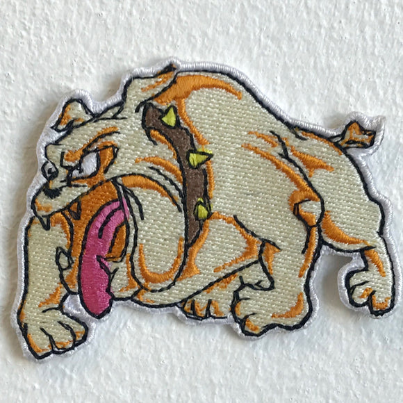 Bulldog Pitbull dog pet cartoon Badge logo Iron Sew on Embroidered Patch - Fun Patches