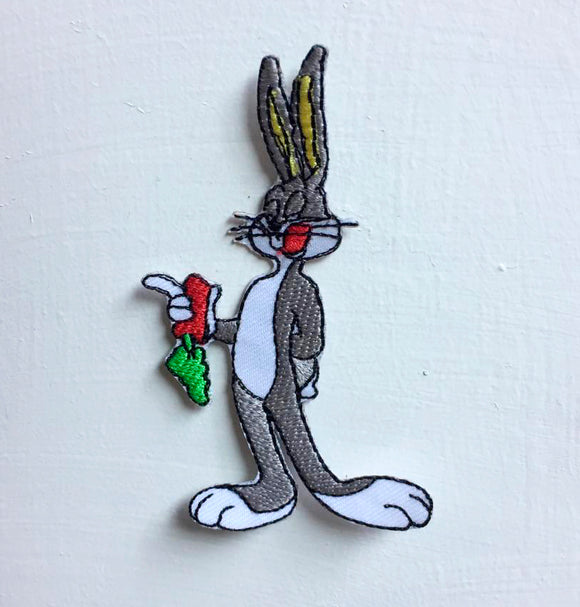 Bugs Bunny animated cartoon Badge Iron or sew on Embroidered Patch - Fun Patches