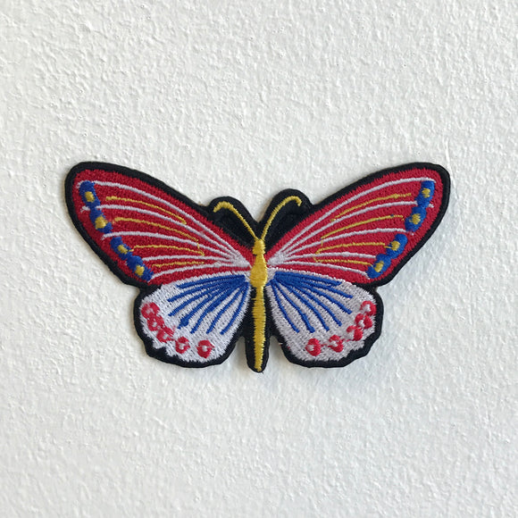 Cute Colourful Butterfly Iron Sew on Embroidered Patch - Fun Patches