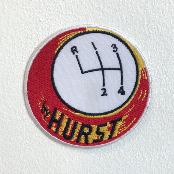 By Hurst Gear box round logo Iron Sew on Embroidered Patch - Fun Patches