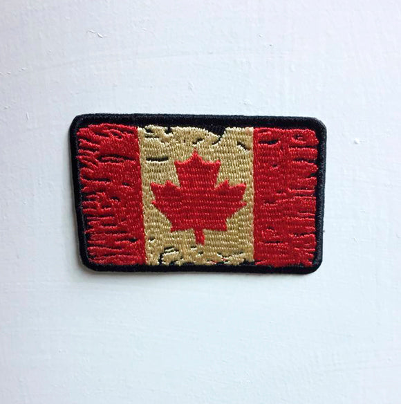 Canadian Flag military Badge Iron or sew on Embroidered Patch - Fun Patches