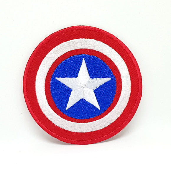 Marvel Avengers and DC Comics Iron or Sew on Embroidered Patches - Captain America Shield-1 - Fun Patches